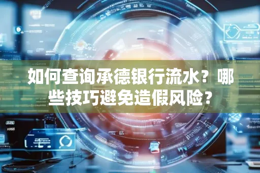 如何查询承德银行流水？哪些技巧避免造假风险？