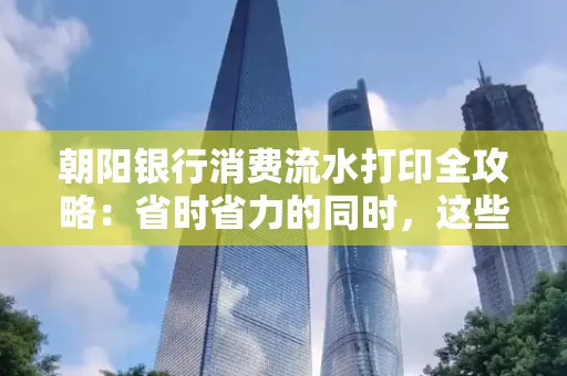 朝阳银行消费流水打印全攻略：省时省力的同时，这些坑别踩！